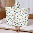 thumbnail image 5 of Cartoon Construction Vehicles Mountains Hooded Bath Towel，50"x30" for Ages 3 To 12 Kids, Quick Dry Lightweight Soft Microfiber Hood Beach Towel Cover Up for Kids, 5 of 7