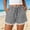 Black women elastic waist shorts a1, variant on Cagogo Women Elastic Waist Tie Dye Shorts Striped Casual Summer Vacation Beach Lounge Plus Size Relaxed Drawstring Trousers Travel Beachwear, Black M
