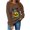 Brown, variant on Halloween Sweatshirts for Women Classic Crewneck Long Sleeve Oversized Shirt Ghost Graphic Pullover Sweatshirt Army Green