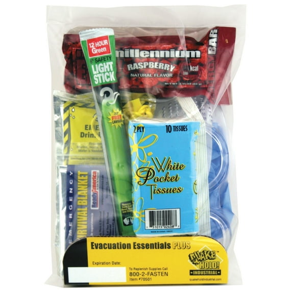 QuakeHOLD! 10-Piece Evacuation Essentials Emergency Preparedness Kit, 6 Count