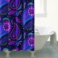 thumbnail image 5 of Vintage Artistic Floral Curtain 72x84 Inches, Quick-Drying Polyester with Plastic Hooks, Bohemian Paisley Retro Pattern for Bathrooms, 5 of 5