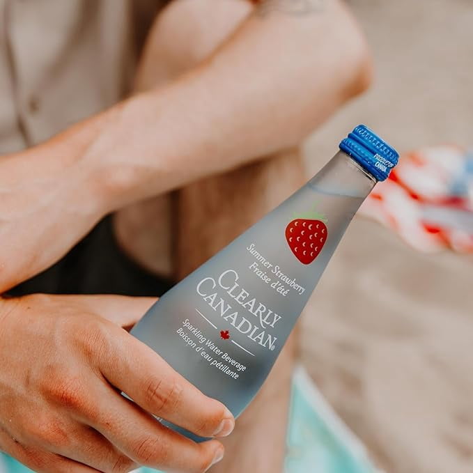 (Pack of 6), Clearly Canadian Summer Strawberry Sparkling Spring Water, 4 pcs - 44 fl oz