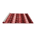 thumbnail image 2 of Ahgly Company Machine Washable Indoor Round Abstract Red Modern Area Rugs, 5' Round, 2 of 4
