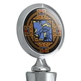 thumbnail image 2 of Geometric Triceratops Dinosaur Aztec Mayan Style Wine Bottle Stopper, 2 of 8