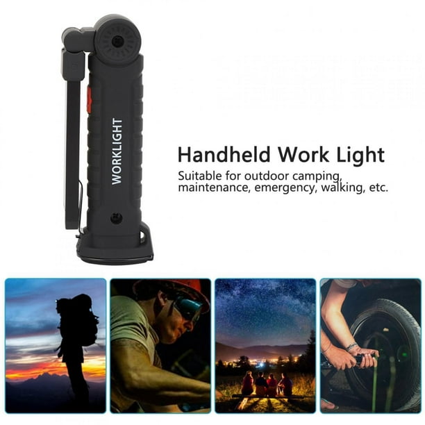 Lámpara de Trabajo, Linterta LED, Conveniente Linterta Portátil Mantenimiento Portátil para Caminar para Caminar para Acampar Al Aire Libre Emergencia