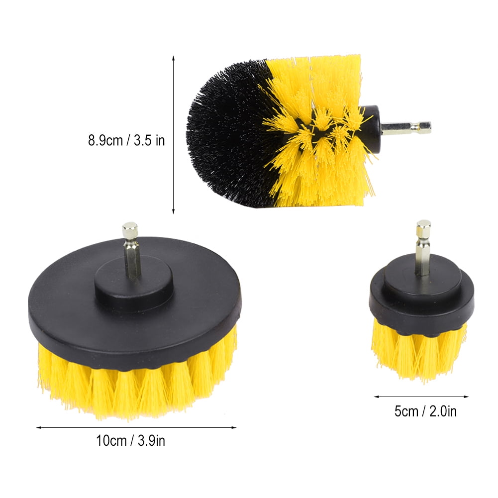 Scrubber Brush Kit, 3 Different Size Cleaning Brush Set Medium