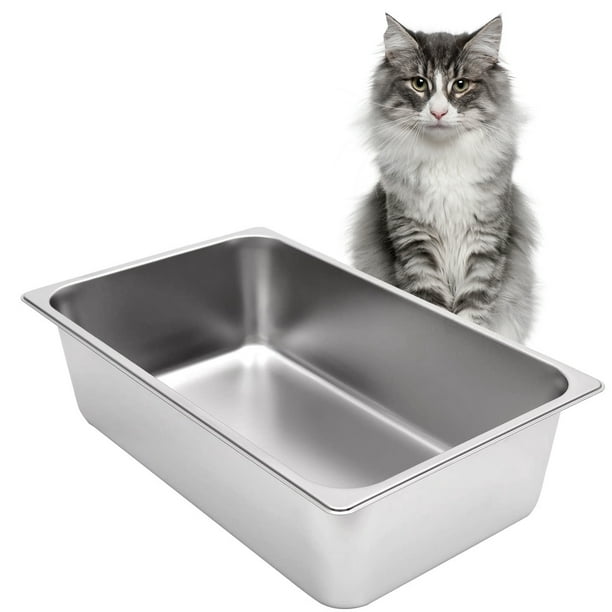 Stainless Aluminum Cat Litter Box, Great Litter Box, High Sides, Does