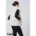 thumbnail image 5 of Go.G.G Women's Puffer Vest, Sleeveless Bubble Vests Outerwear with Trendy Hidden Diagonal Zipper, Stand Collar, Side Pockets, Ultra Soft Versatile Padded Puffy Gilet, 5 of 9