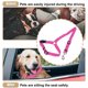 thumbnail image 3 of 2uds Rosa Nylon Ajustable Gato Perro Mascota Asiento Correa Cuerda para Coche Automático, 3 of 7