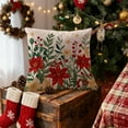 thumbnail image 5 of Xuniizn Christmas Pillow Covers 18x18 inch Xmas Decorations Soft Plush Faux Fur Wool Christmas Throw Pillow Cases Winter Holiday Decor for Sofa Living Room, 5 of 7