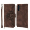 thumbnail image 2 of Nalacover Case for Samsung A54 5G, PU Leather Wallet Phone Crossbody Flip Case with Credit Card Holder and Shoulder Wrist Strap Magnetic Stand Shockproof Cover for Samsung Galaxy A54 5G, Brown, 2 of 16