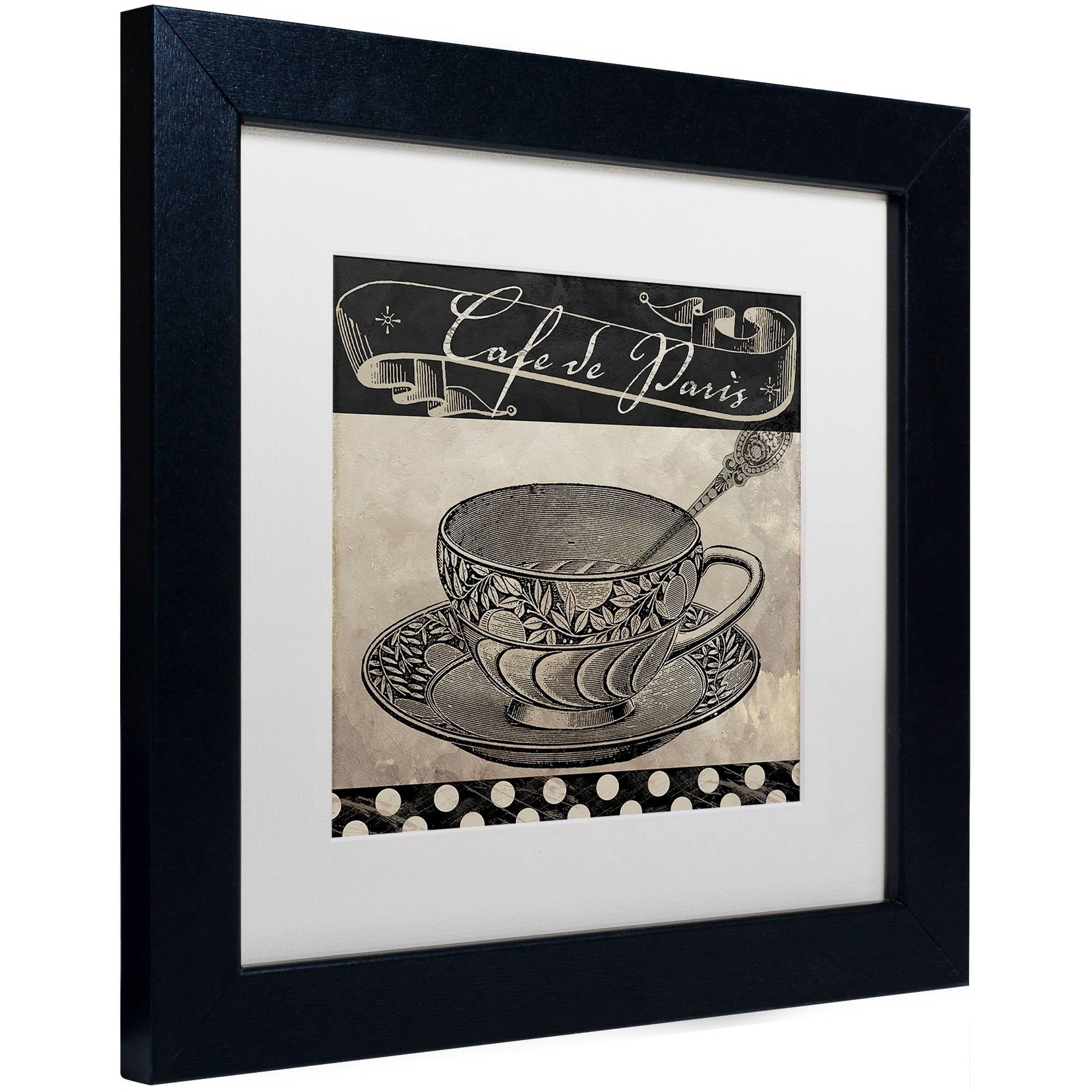 Trademark Fine Art "Bistro Parisienne IV" Canvas Art by Color Bakery White Matte, Black Frame
