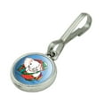 thumbnail image 2 of White Elephant In Present Gift Box Holiday Christmas Antiqued Charm Clothes Purse Suitcase Backpack Zipper Pull Aid, 2 of 4