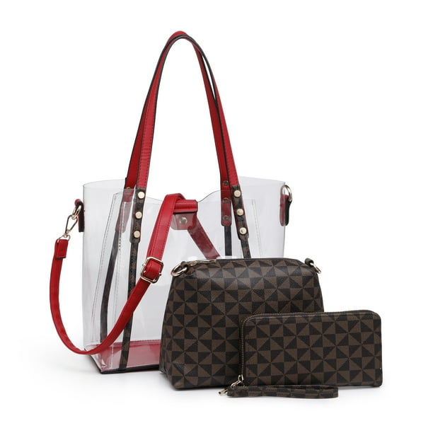 Poppy 3 In 1 Clear Tote Bag Transparent Jelly Bag Satchel Crossbody Shoulder Bag With Pouch Wallet Women S Handbags Set Walmart Com Walmart Com Poppy 3 In 1 Clear Tote Bag Transparent Jelly Bag Satchel Crossbody Shoulder Bag With Pouch Wallet Women S Handbags Set Walmart Com Walmart Com