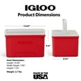 thumbnail image 5 of Igloo Small Cooler, 9 Quart Laguna Ice Chest, 13 Can Capacity, Red, 5 of 16
