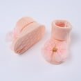thumbnail image 4 of Baozhu Spring Autumn Baby Girls Socks Headband Set Newborn Baby Bowknot Socks Infant Baby Socks Anti Slip Soft Cotton Floor Sock Shoes, 4 of 5