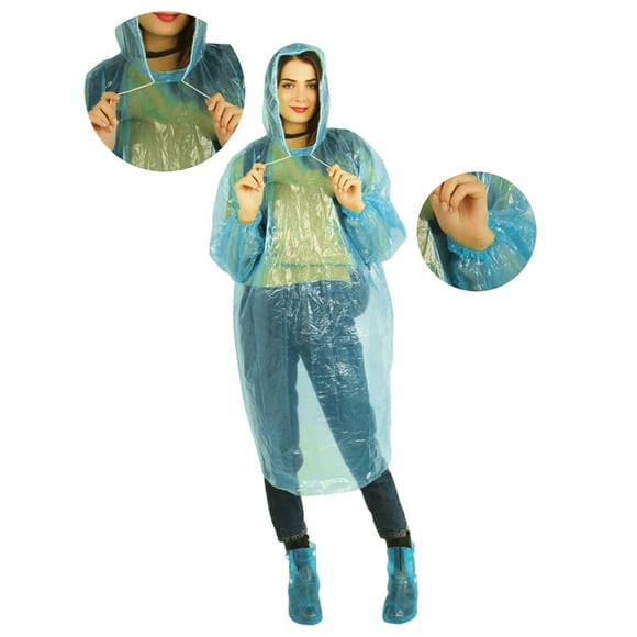 Combinaison à Capuche Imperméable pour l'Extérieur / Imperméable Toutes Saisons avec Cordon de Serrage et Couleur Unie, Style Utilitaire Décontracté pour Tous les Jours et les Voyages
