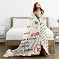 thumbnail image 6 of Yibo Blanket Love Letter to My Wife from Husband Ultra Soft Micro Light Weight Warm Bed Blanket, 6 of 6