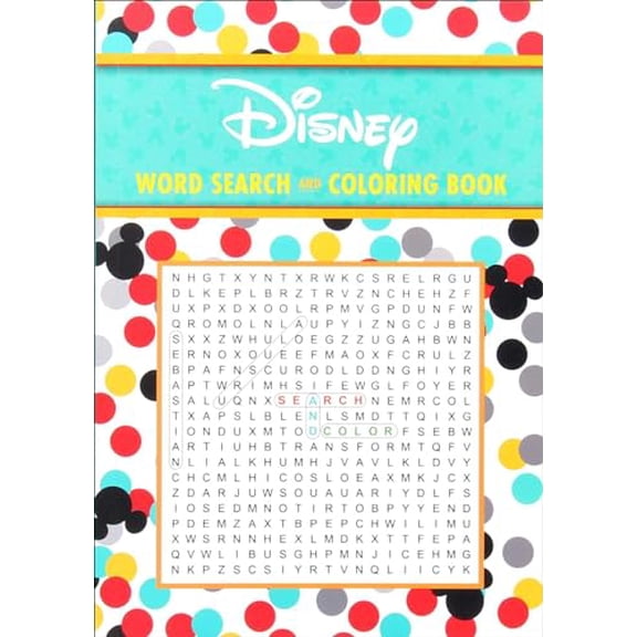 Pre-Owned Disney Word Search and Coloring Book Paperback