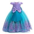 thumbnail image 3 of HAWEE Girls Mermaid Costume Princess Dress Up Lace Off Shoulder Evening Elegant Dress, 3 of 6