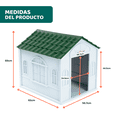 thumbnail image 2 of Casa Para Perros Chico MascoAmigo Con Puerta Metálica Térmica De Plástico 62x50.7x60 Cm Verde, 2 of 2