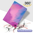 thumbnail image 3 of Colorful Case for Samsung Galaxy Tab A8 10.5-Inch Tablet 2021 (SM-X200 /SM-X205) - Slim Lightweight Leather/Silicone Protective Flip Stylish Cover Case with Stand / Card Holder (Pink Purple), 3 of 6