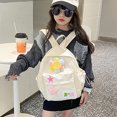 thumbnail image 4 of Mochila para niños pequeña, mochila fresca para la escuela primaria, mochila ligera para viajar, blanco, 4 of 4