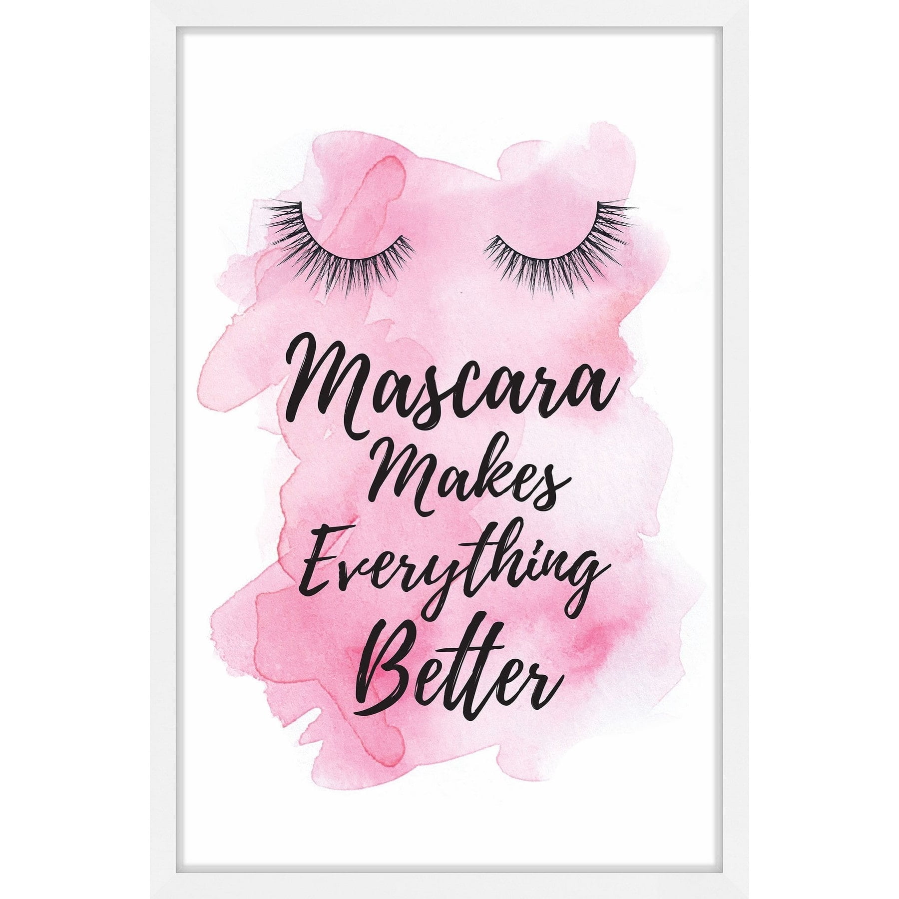 "Mascara Makes Pink" Framed Painting Print