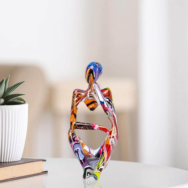 Abstract Thinker Statue Ornament Art Decorative Craft Modern Nordic for Table Party Thinking Left