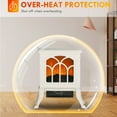 thumbnail image 5 of HOMCOM Living Room Electric Fireplace Stove Heater, 750W/1500W, Beige, 5 of 8