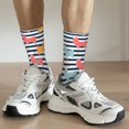 thumbnail image 5 of Goofa Colorful Llama Printed Men's Crew Socks, Soft Durable Breathable Moisture-Wicking with Odor Control Cotton socks, 5 of 9