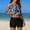 Sky Blue, variant on HOMBOM Womens Swimsuit Swimwear 2 Piece Modest High Waisted Tankini Sky Blue Boyshorts Bathing Suit for Women,Palm Tree,L
