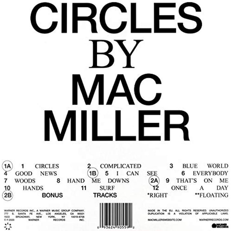 CIRCLES by MAC MILLER クリアヴァイナル Circles [2LP Clear] Vinyl by Mac Miller | Vinyl