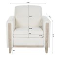 thumbnail image 5 of Farmhouse Accent Chair with Arms, Oversized Upholstered Armchair with Wood Legs, Single Sofa Chair for Living Room, Bedroom, Beige, 5 of 8