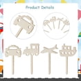 thumbnail image 5 of 16PCS Transportation Cupcake Toppers Wooden Airplane Car Ship Train Cake Toppers for Transportation Traffic Vehicle Party Decorations Birthday Baby Shower Supplies, 5 of 6