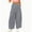 *Gray, variant on ClodeEU Women's High Waisted Polka Dot Wide Leg Pants, Casual Elastic Waist Printed Trousers with Pockets Army Green,Women's Plus L
