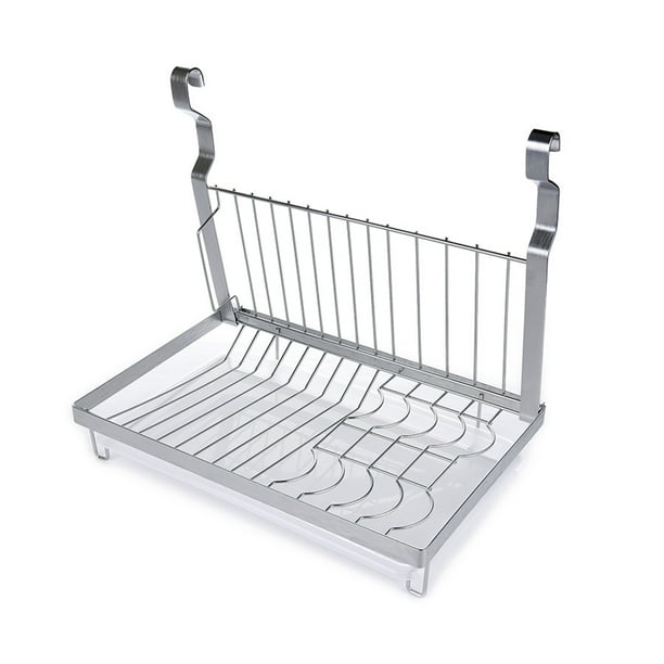 Bewildely Escurridor de platos Soporte de secado de acero inoxidable Tazas Cuencos Escurridor Estantes de almacenamiento Colgante de pared Organizador de Hardware Bewildely HA071476-00