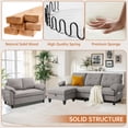 thumbnail image 6 of Soscana 2 Piece Living Room Furniture Set,Modern Linen Small L Shaped Couch Sectional Sofa with Storage Ottoman and Loveseat for Living Room, Office, Apartment, 6 of 6
