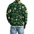 thumbnail image 2 of Men's St. Patrick's Day Waffle Knit Pullover Long Sleeve Collared Graphic Shirt, 2 of 3