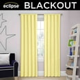 thumbnail image 3 of Eclipse Kids Microfiber Blackout Rod Pocket Curtains, Solid Thermaback Curtains (1 Panel), 42 In wide x 63 In long, Yellow, 3 of 7