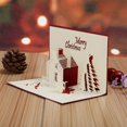 thumbnail image 3 of 10 tarjetas de felicitación de Navidad ahuecadas creativas tridimensionales Tarjetas de felicitación de Año Nuevo Castillo de Navidad, 3 of 5
