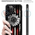 thumbnail image 4 of Compatible with iPhone 12 Pro Max Case, Pattern Design Hard PC Back Cover Non-Slip Soft TPU Protective Case for iPhone 12 Pro Max for Women 6.7inch-Retro Sunflower Flag, 4 of 5