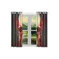 thumbnail image 2 of MKHERT Fashion Cool Skull Window Curtains Kitchen Curtain Room Bedroom Drapes Curtains 26x39 inch, 2 Piece, 2 of 3