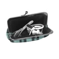 thumbnail image 5 of Lady Leather Wallet Zero 4.13 X 4.52 In Three-Dimensional Buckle Design Small Portable Easy Opening And Closing Paleturquoise Buffalo Plaid Check Tartan Scotland_3, 5 of 5