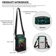 thumbnail image 6 of HELLHERO Shoulder Purse Black Cat Rose Lightweight Sling Bag for Adult, 6 of 7