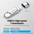 thumbnail image 3 of EAGET FU60 64GB USB3.0 Flash Drive with Fingerprint Encryption, Zinc Alloy Shell, Silver, High-Speed 45-120MB/s Data Transfer, Compatible with Windows, Mac, Linux, for Business/Office Use, Free, 3 of 7