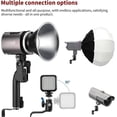 thumbnail image 2 of 2 PC Metal Security Camera Wall Mount, 1/4" Screw & 5/8" Stud, 360° Adjustable Indoor Outdoor Wall/Ceiling Bracket for Arlo Pro 3/4, Ultra 2, Wyze, Eufy, Reolink & Studio Lights, Black, E-Shape, 2 of 6