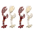 thumbnail image 2 of Pendientes Colgantes, Hermosos Pendientes Con Forma De Langosta A Prueba De Alergias, 2 Pares Elegantes A La Moda Para Decoración Femenina Regalo Para Mujer, 2 of 7