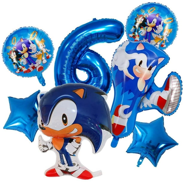Décoration Sonic anniversaire enfant fête bannière 35 ballon 4 ballon  alluminium 