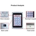 thumbnail image 3 of HFeng 125KHz RFID Metal Access Control Keypad Waterproof Cover, Standalone Access Controller for Door Lock System+20, 3 of 5